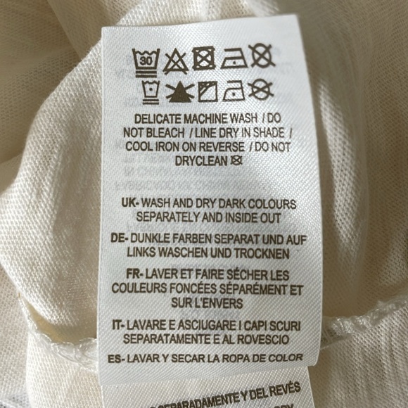 Boden Ivory Gold Metallic Flowers Long Sleeve Cotton Shirt Size 20/22 - Picture 9 of 11